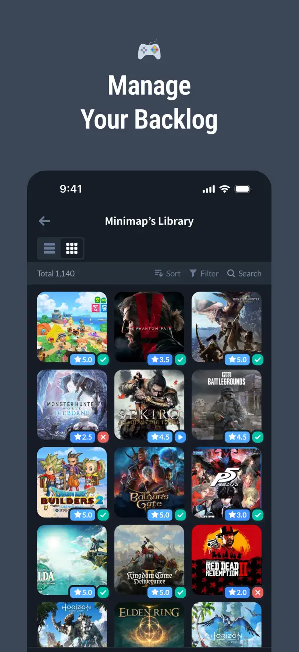 Screenshot #3 pour Minimap: Game Backlog Tracker