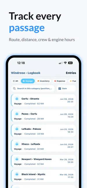 Marine Logbook: Boat & Sail screenshot 2
