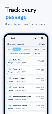 Marine Logbook: Boat & Sail iPhone screenshot