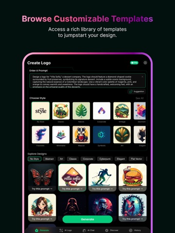 AI LOGO : Design Creator Maker iPad screenshot