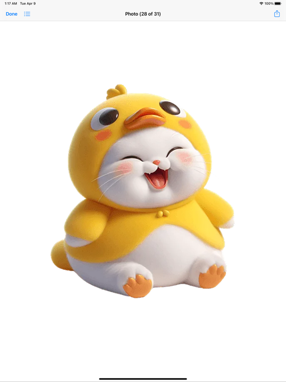 Cute Little Kitten is in Love iPad screenshot 2 - Stickers app