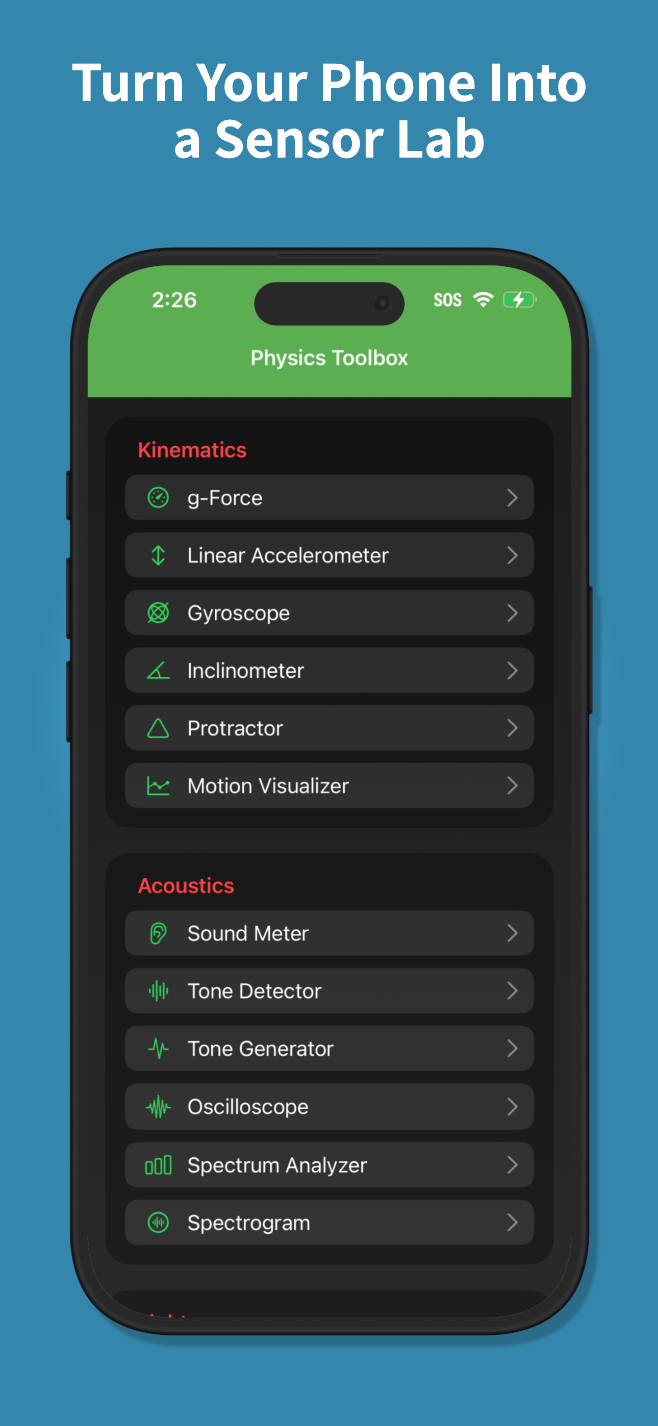 Physics Toolbox Sensor Suite