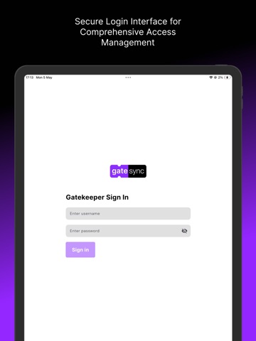 GATEsync iPad screenshot