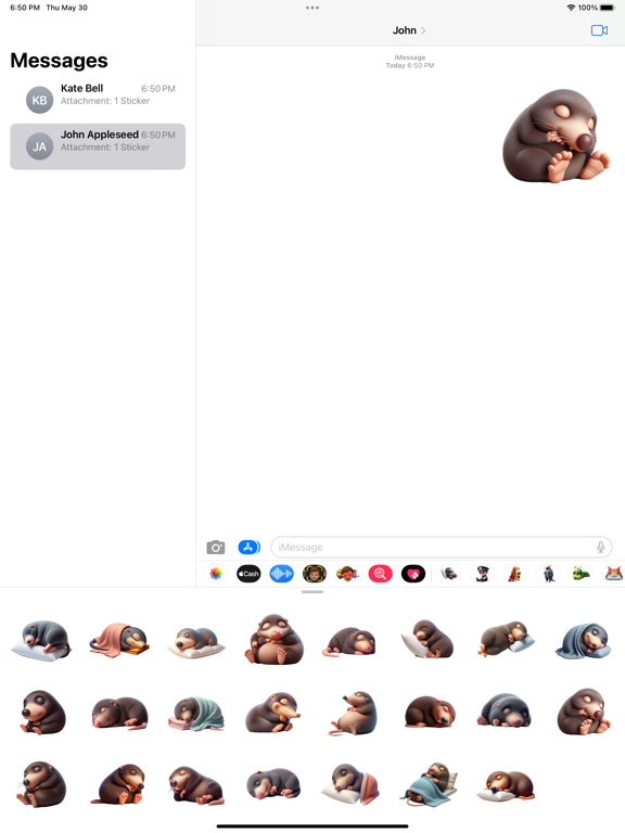 Screenshot #4 pour Sleeping Mole Stickers
