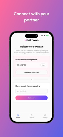 BeKnown: Cycle Partner Support screenshot