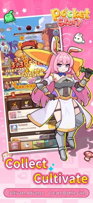 Pocket Story - Idle Girls screenshot 1