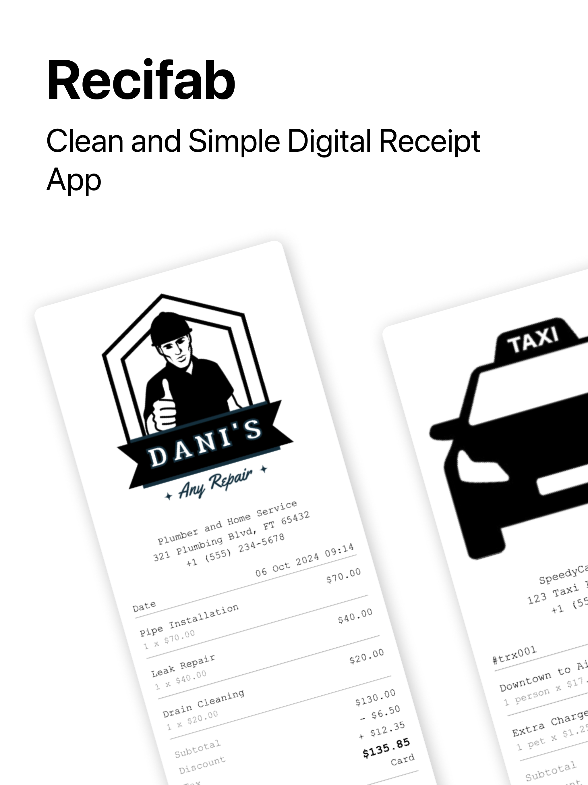Recifab: Thermal Receipt Maker