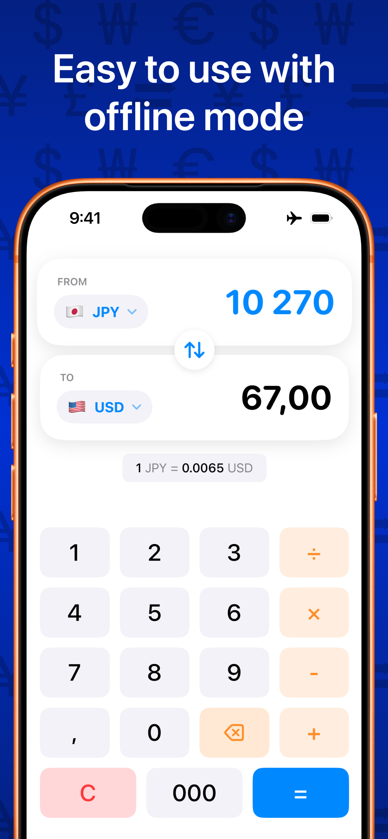 Currency converter: Xrate screenshot 3