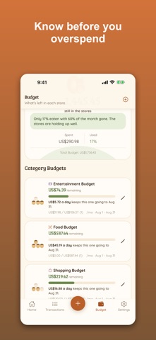 Waisly: Money & Budget Tracker iPhone screenshot