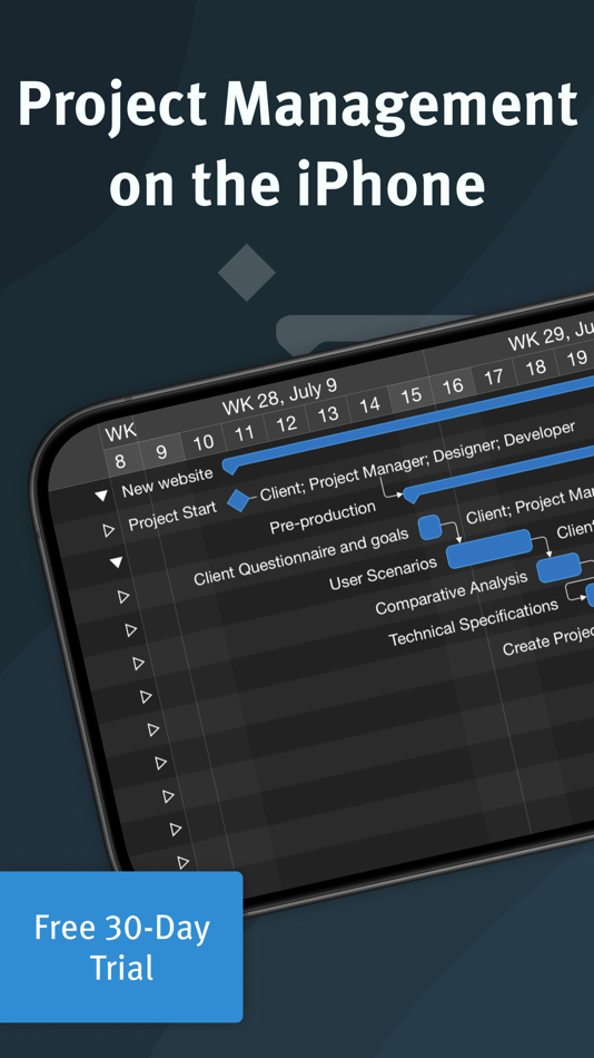 #1. Merlin Project: Gantt + Kanban (iOS) 由: ProjectWizards
