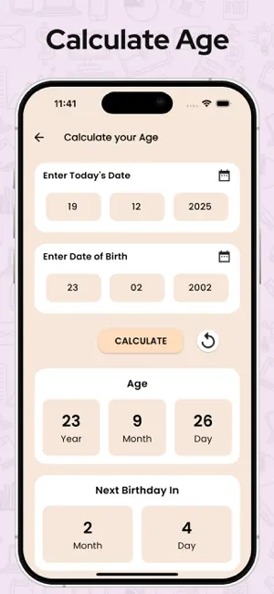 Age Calculator / Date of Birth screenshot 2