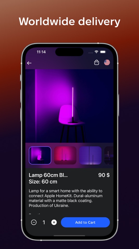 #6. LED light control home (iOS) 由: Roma Novakov