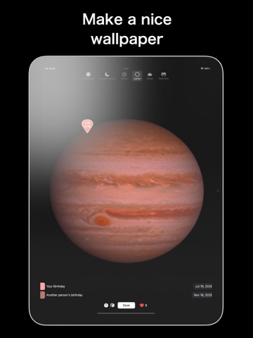Birthday Moon iPad screenshot
