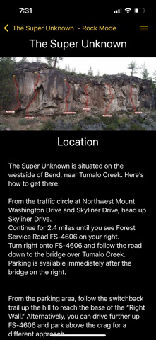 Central Oregon Climbing app Screenshot 1 of 7