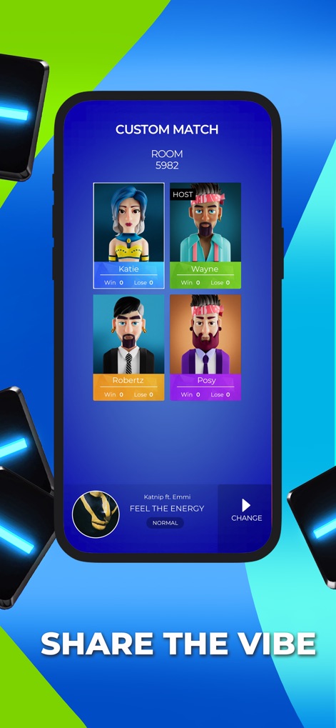 SuperStar: Music Game - ユーザーはカスタムマッチ機能を通じてフレンドとプライベートな対戦ルームを作成し、選択可能なアバターで個性を示しながら一緒にゲームを楽しめます。