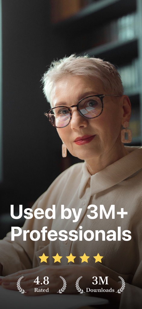 e Signature Scanner, Sign PDF - The app's widespread adoption is evident, showcasing its high 4.8-star rating and popularity among over 3 million professionals.