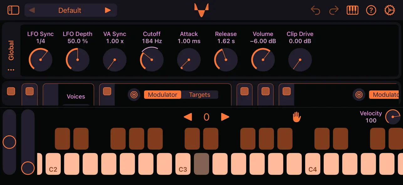 #4. Mela – AUv3: Synth, FX, MIDI (iOS) Által: Nikolozi Meladze
