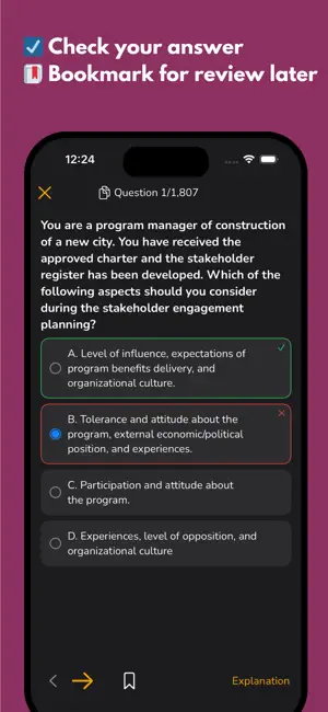 PgMP Exam Practice - PMI 2026 screenshot 3