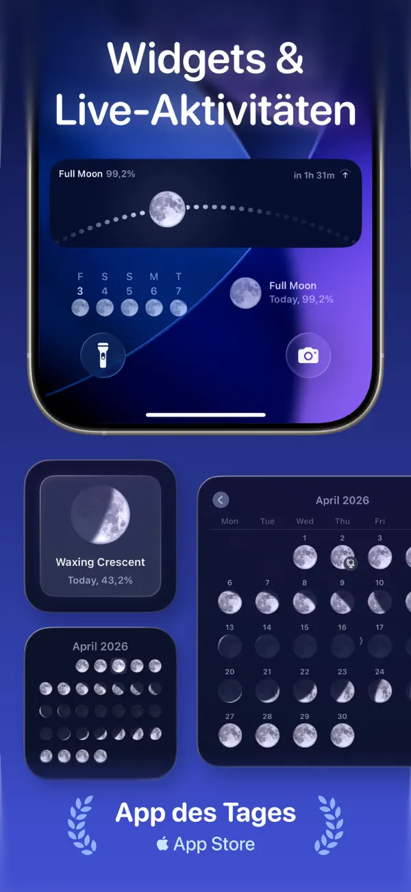 Moonlitt: Mond/Moon Tracker iPhone App Screenshot 3 – Wetter