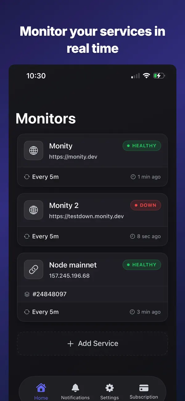 #1. Monity.dev (iOS) Av: Dinh Nguyen