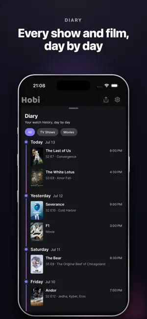 Hobi Time: TV Show Tracker screenshot 5
