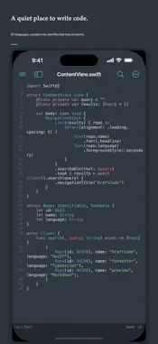 DraftCode: Code & Text Editor screenshot 1