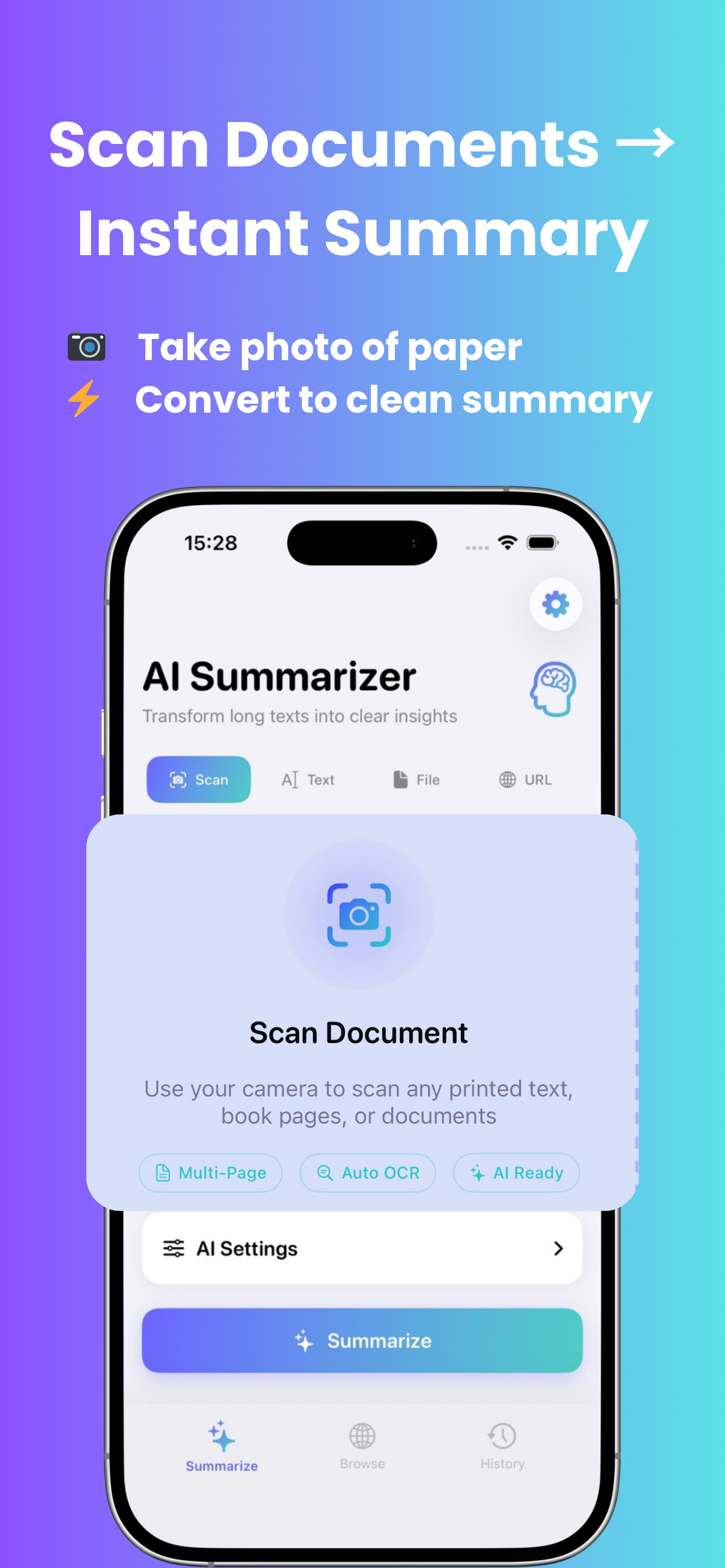 AI Summarizer - Scan PDF & URL