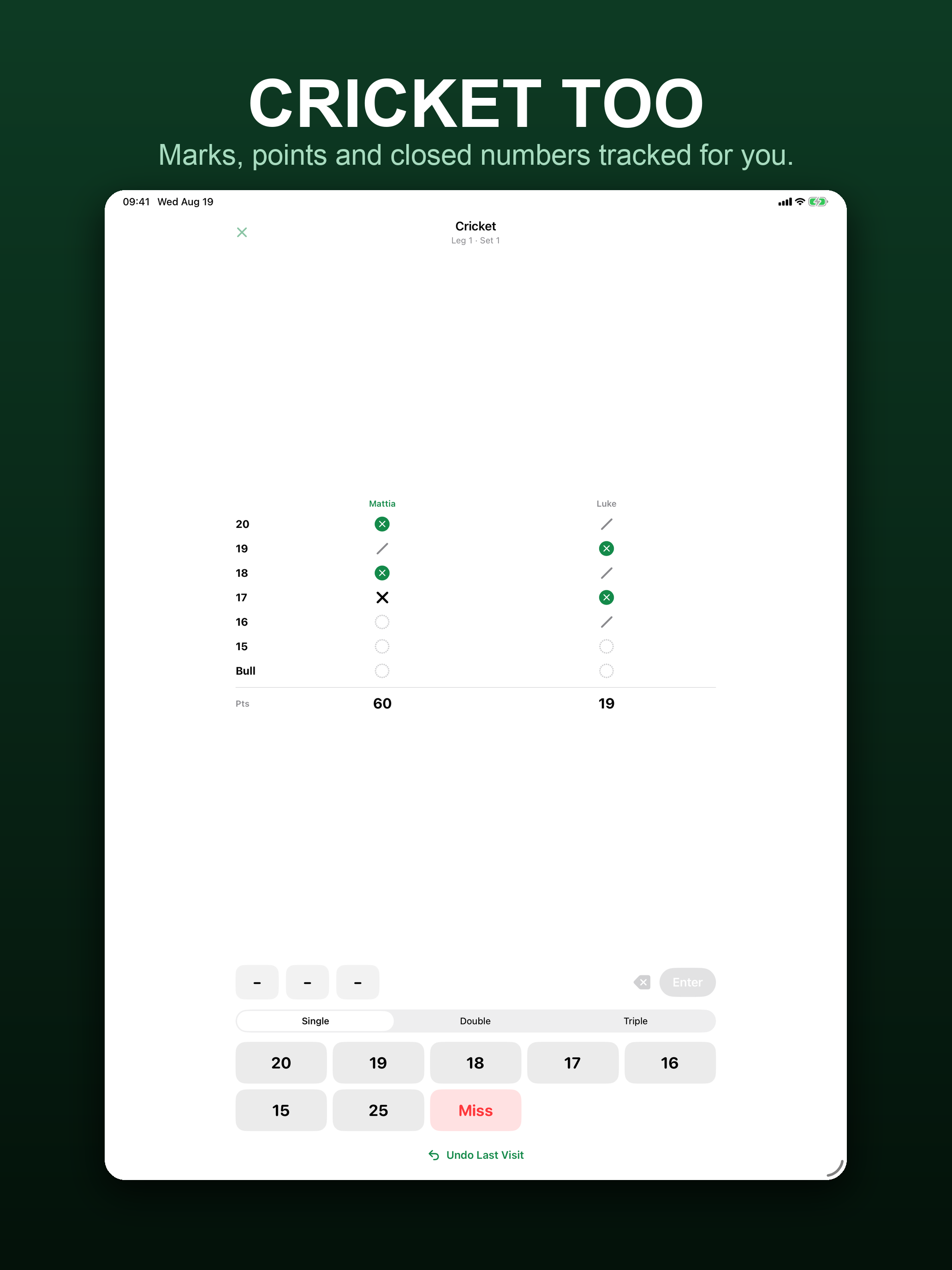 Darts Scoreboard: X01 Cricket screenshot 12