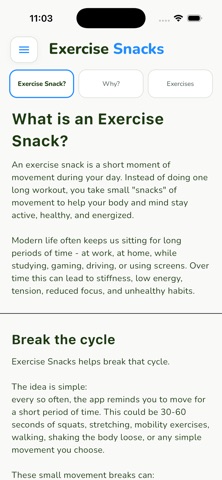 Exercise Snacks Daily Screenshot 5 of 10