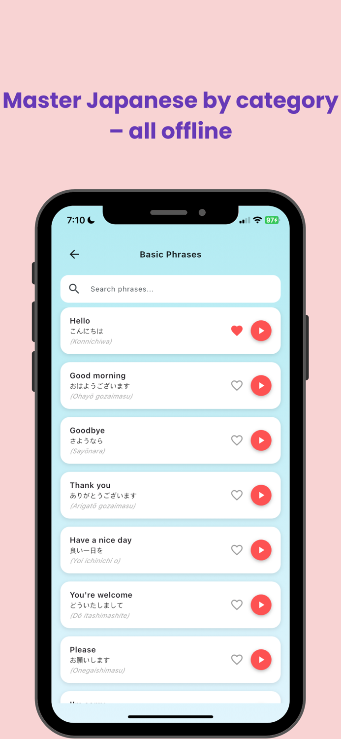 Japanese Phrasebook for Travel