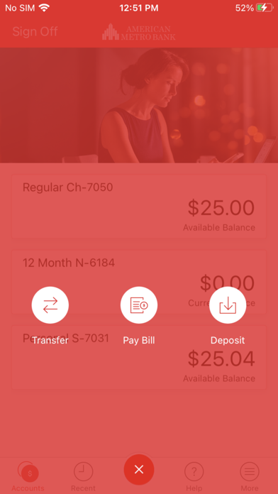 American Metro Bank Mobile Screenshot