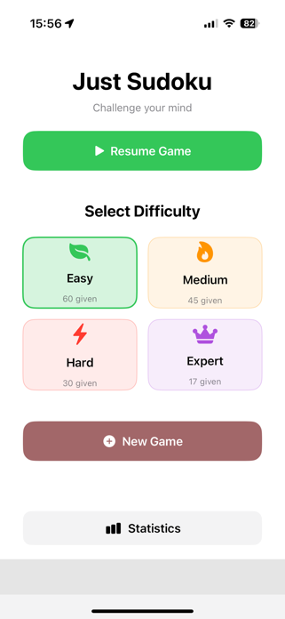 Just Sudoku. Screenshot 2 of 4