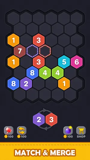 Merge Hexa Puzzle -Merge Block screenshot 1