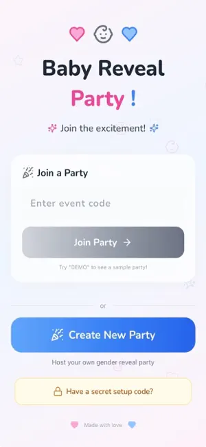 Create Gender Reveal Party screenshot 1