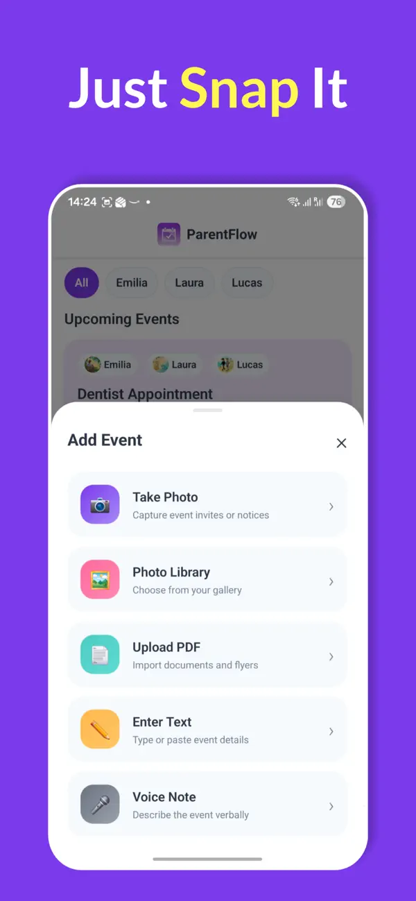 Screenshot #2 pour ParentFlow