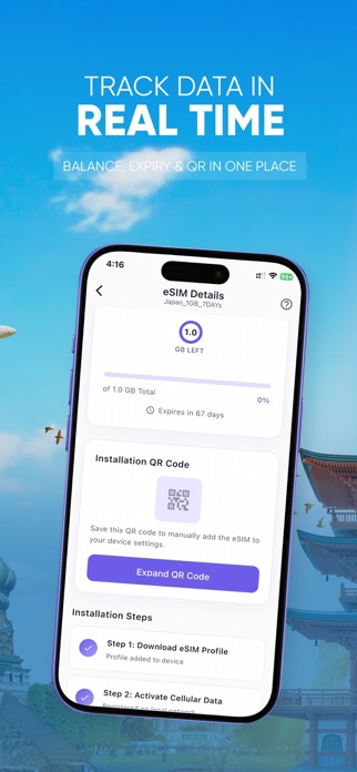 CloudOn: eSim & Travel Data Screenshot 3 of 6