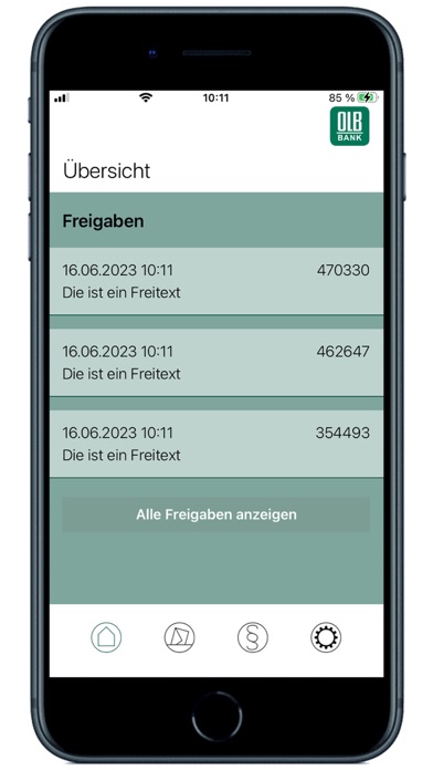 OLB appTAN Screenshot