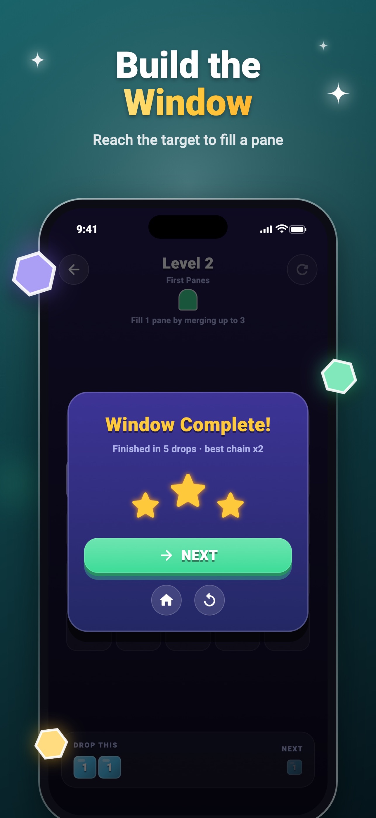 Screenshot 3 of Glass Merge: Number Puzzle