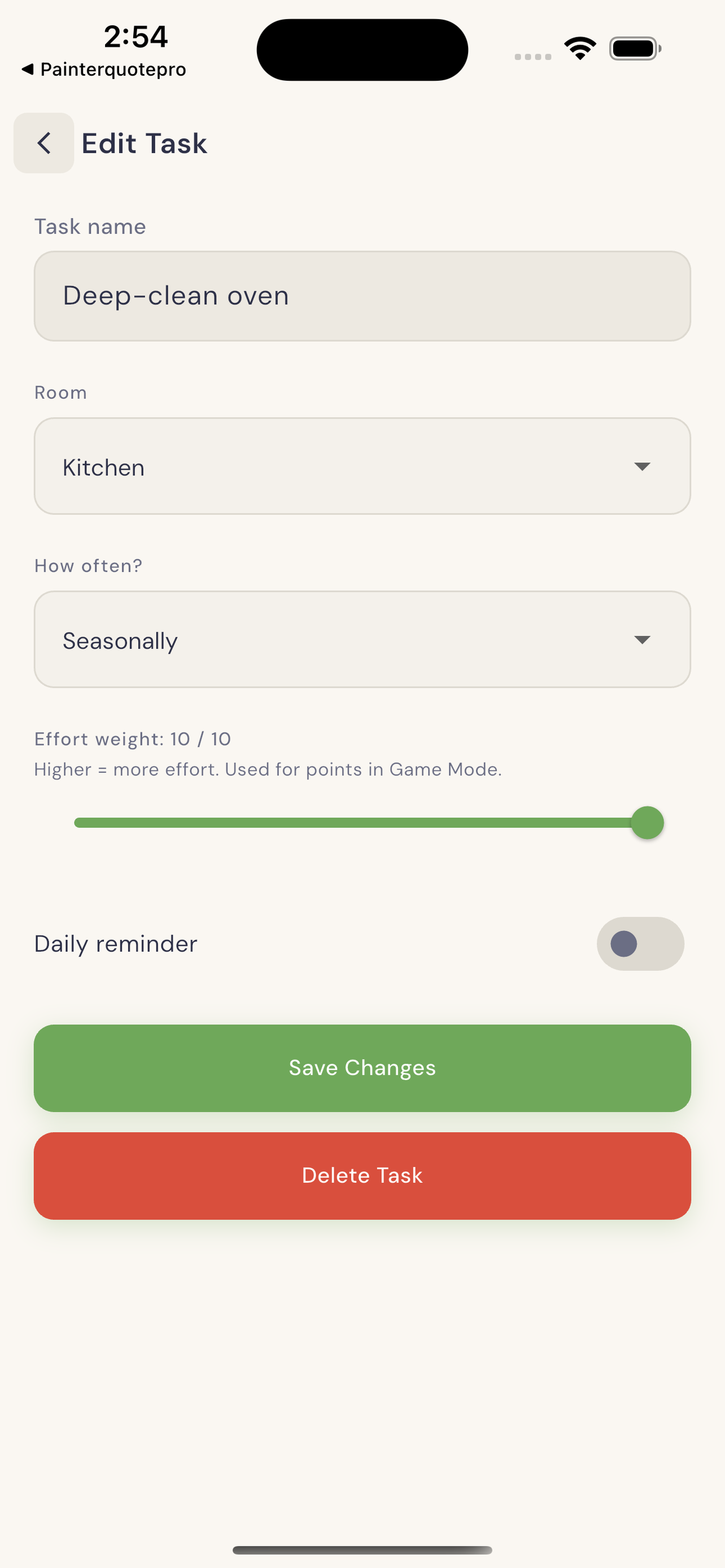 TidyLoop: Cleaning Schedule
