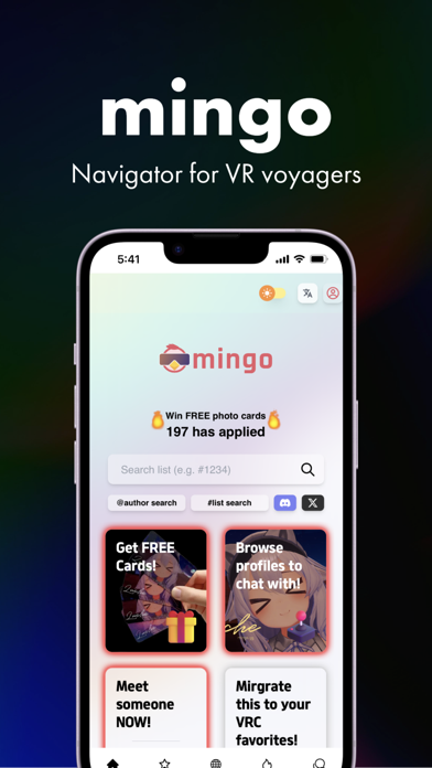 Screenshot #1 pour mingo - Find new VR friend