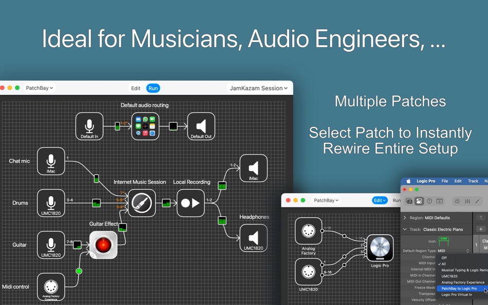 #4. PatchBay - Audio Midi Routing (macOS) 作者: Rodotti