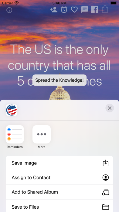 Facts about the United States Screenshot