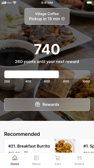 Village Coffee iPhone screenshot 1 - Food & Drink app