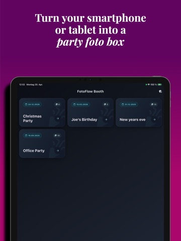 FotoFlow Booth iPad screenshot