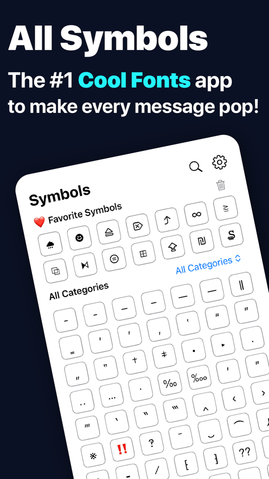 #1. All Symbol Keyboard Fonts Art (iOS) 来自: MelonSoup