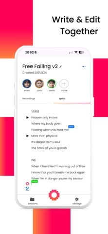 Cord: Music Collaboration iPhone screenshot