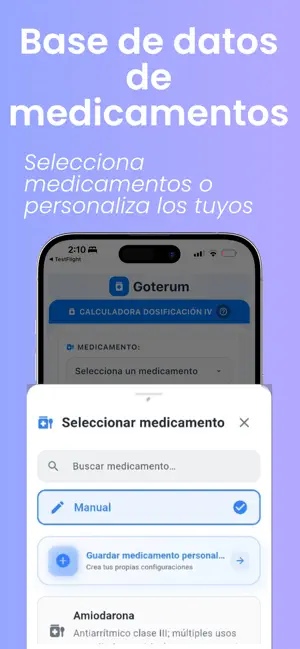 Goterum: Calculadora Goteo IV iPhone screenshot 5
