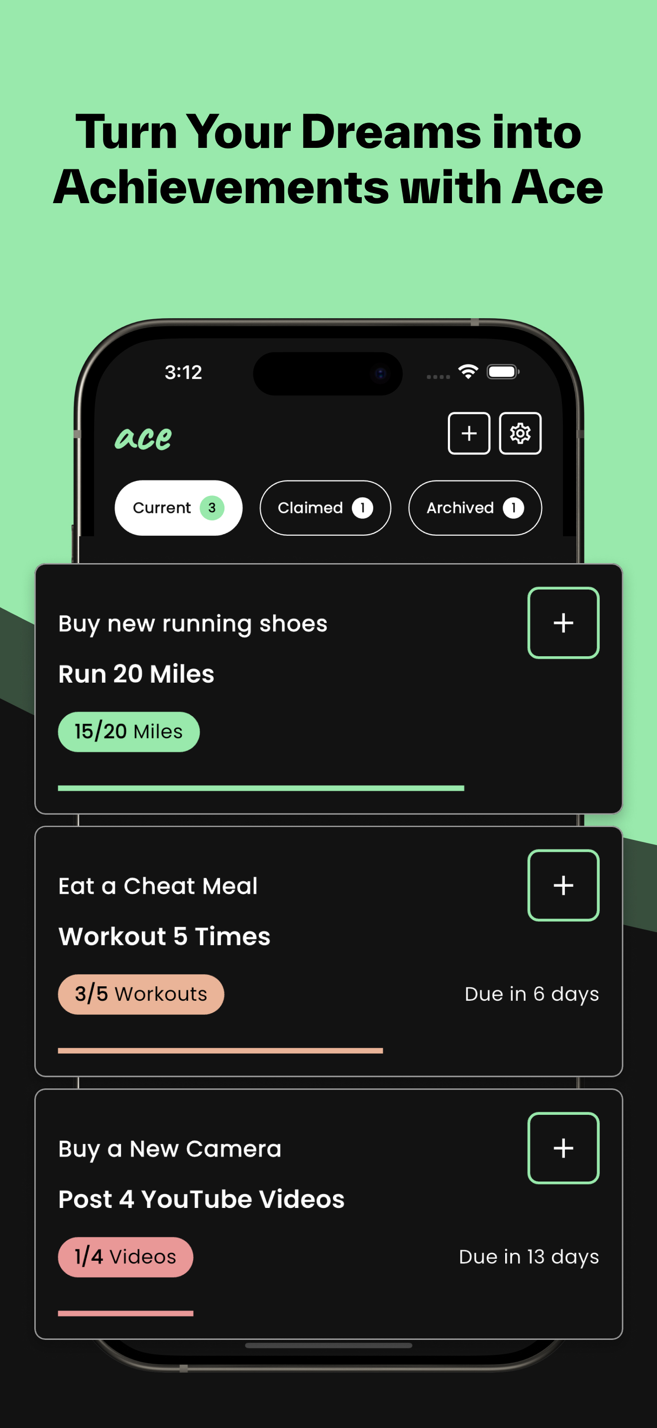 Ace - Goal and Reward Tracker