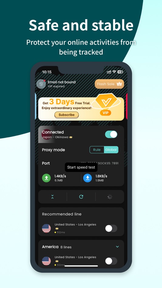 #3. SuperSurf VPN -Fast & Safe VPN (iOS) 由: 深圳微晨科技有限公司