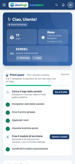 ZeroFogli ArenaSport screenshot 1